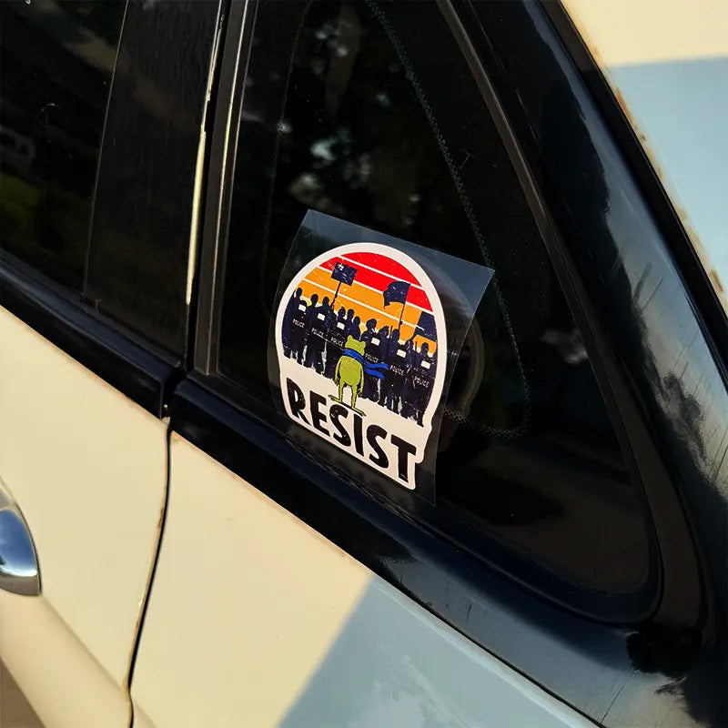 Protest sticker freedom frog