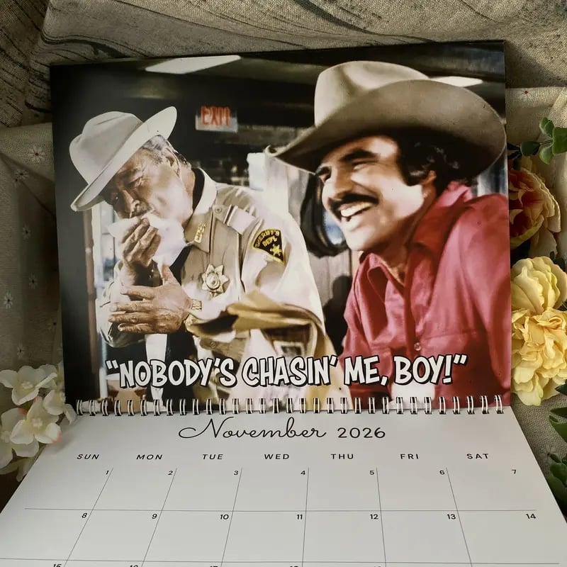 Sheriff Buford Inspired Wall Calendar 2026 - Smokeyy and the Badiit Theme - Unique Christmas & Holiday Gift Idea