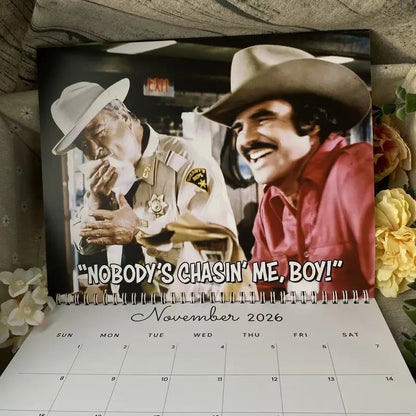 Sheriff Buford Inspired Wall Calendar 2026 - Smokeyy and the Badiit Theme - Unique Christmas & Holiday Gift Idea