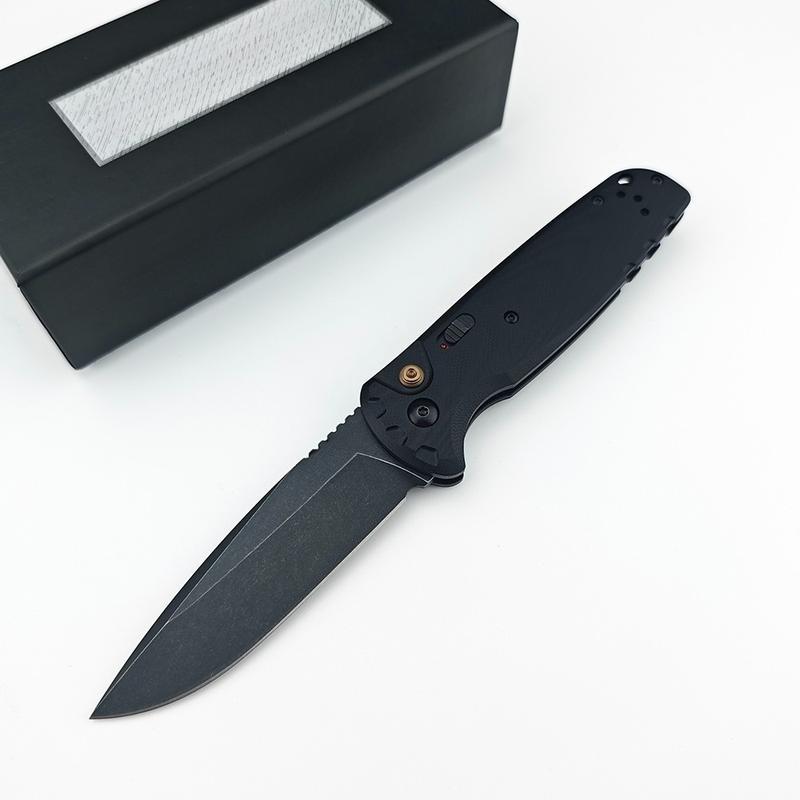 4300BK-02 CLA Utility Button Lock Folding Knife D2 Battlewash Blade G10 Handle