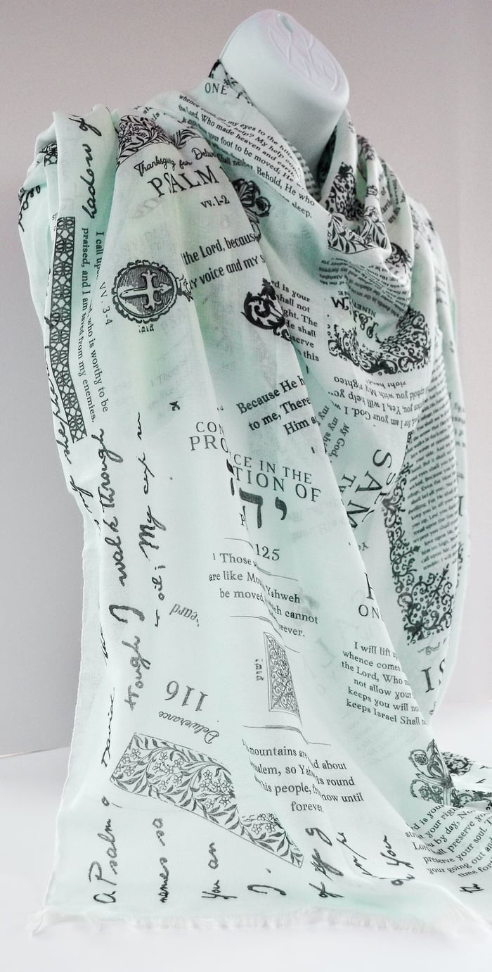 ✝️Christian Prayer Shawl: Protection Bible Verse Scarf, Yeshua Scripture Wrap🙏