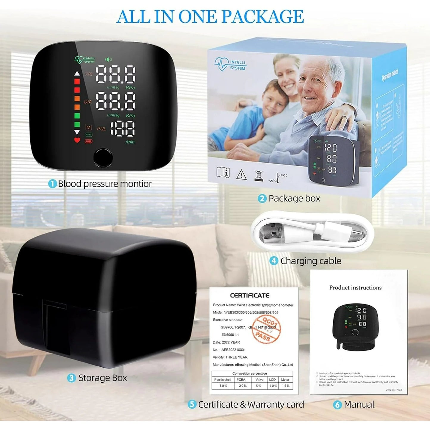 Last Day 49% OFF🔥[2025 Upgraded] Wrist Blood Pressure Monitor Led Display