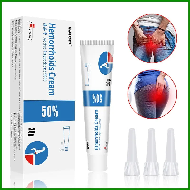 50% Inactive Ingretient Hemorrhoids Treatment Ointment Cream for Women and Men, Body Care Herbal Cream, Itching, Burning and Discomfort Pain Relief
