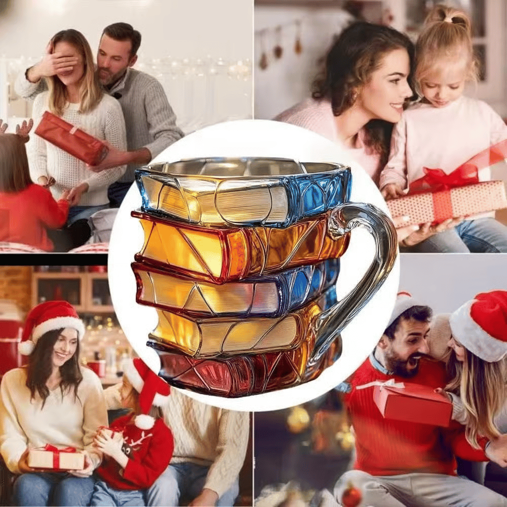 🔥Hot Sale 49% off🌟Novelty 3D Painted Book Mug— Where Literature Meets Art in Your Morning Routine 📚☕