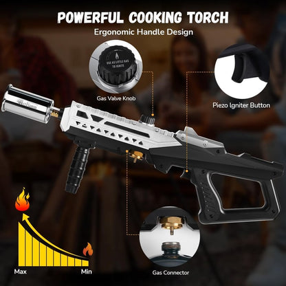 Adjustable Propane Torch Gun – High-Precision Flame Control for Grilling, Camping & Outdoor Use