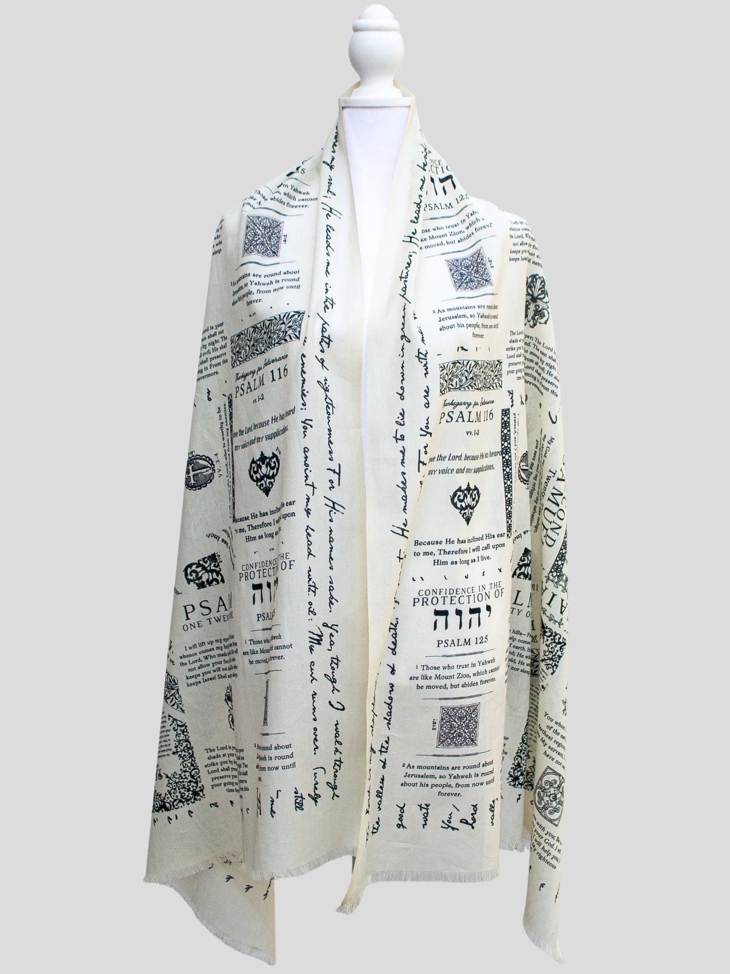 ✝️Christian Prayer Shawl: Protection Bible Verse Scarf, Yeshua Scripture Wrap🙏
