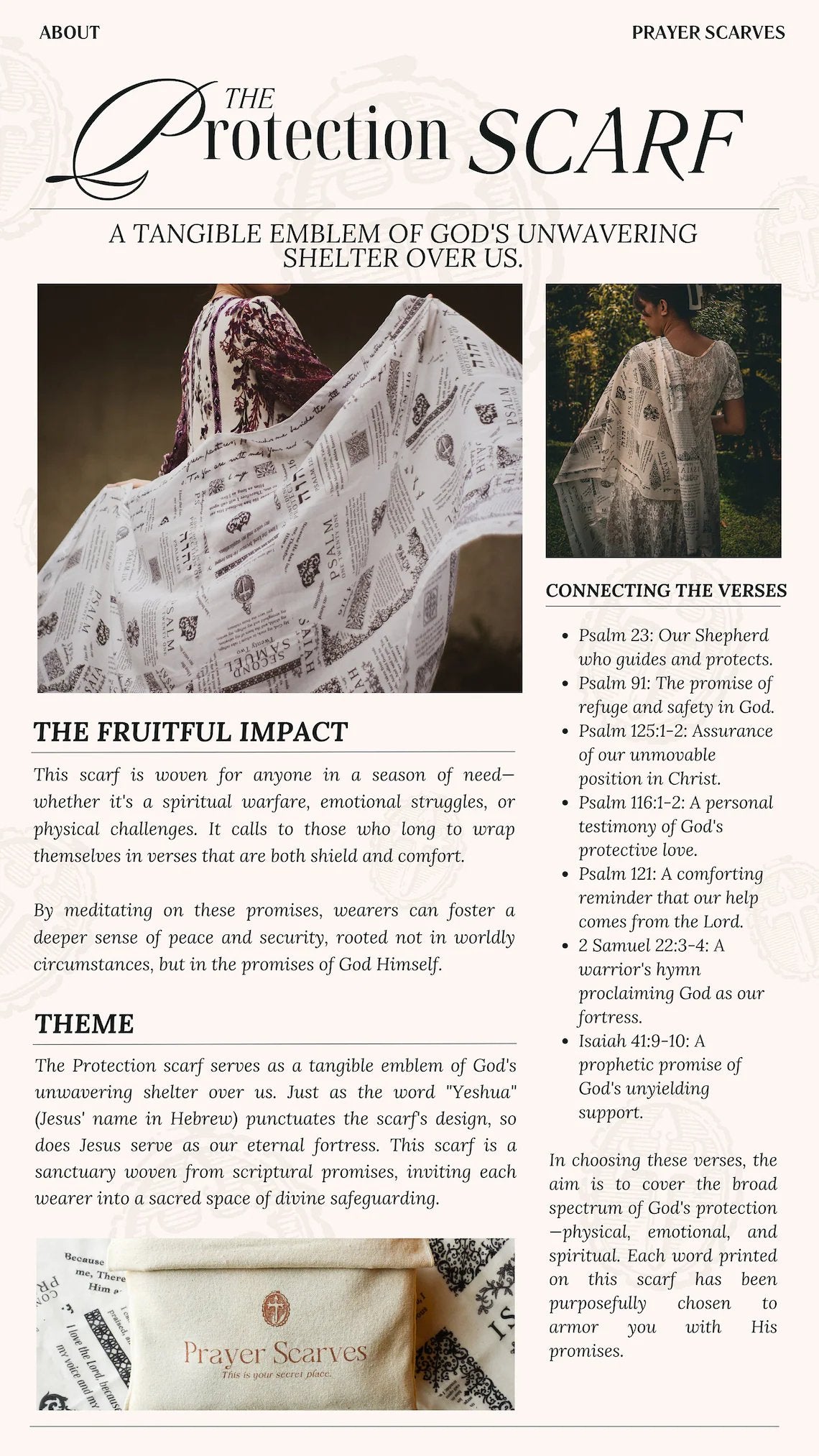 ✝️Christian Prayer Shawl: Protection Bible Verse Scarf, Yeshua Scripture Wrap🙏