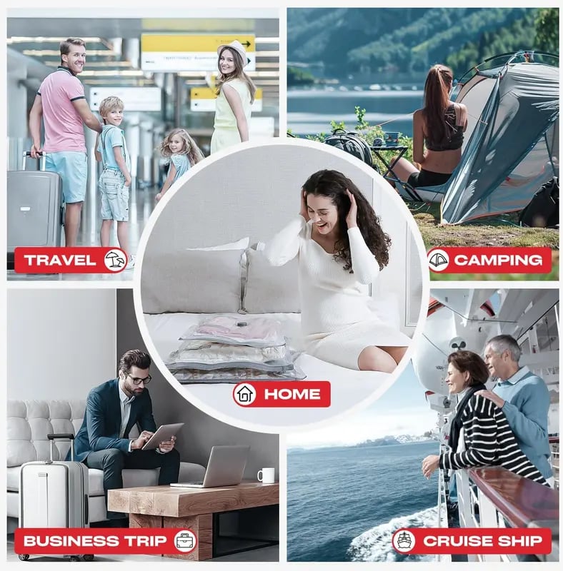 🏆Flash Sale⚡ 50K+ SOLD! Cordless Travel Vacuum Storage Compression Bag