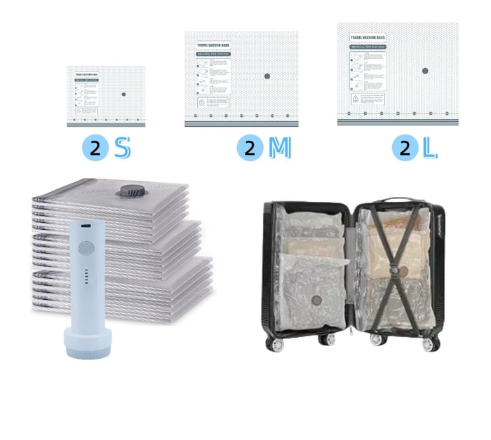 🏆Flash Sale⚡ 50K+ SOLD! Cordless Travel Vacuum Storage Compression Bag