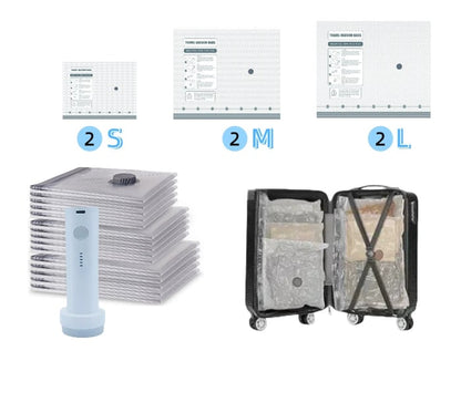 🏆Flash Sale⚡ 50K+ SOLD! Cordless Travel Vacuum Storage Compression Bag