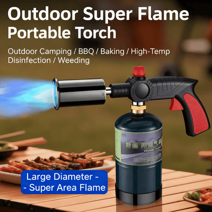 Powerful Propane Torch with One-Touch Max Fire Button & Safety Lock