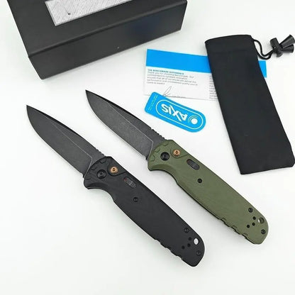 4300BK-02 CLA Utility Button Lock Folding Knife D2 Battlewash Blade G10 Handle