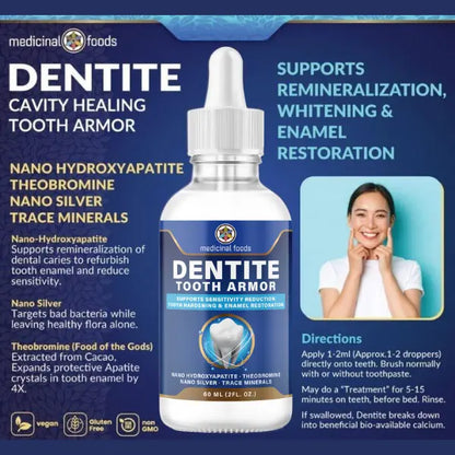 Dentite Tooth Armor Daily Oral Care for Sensitive Teeth & Anti-Cavity Support with Nano Hydroxyapatite & Theobromine