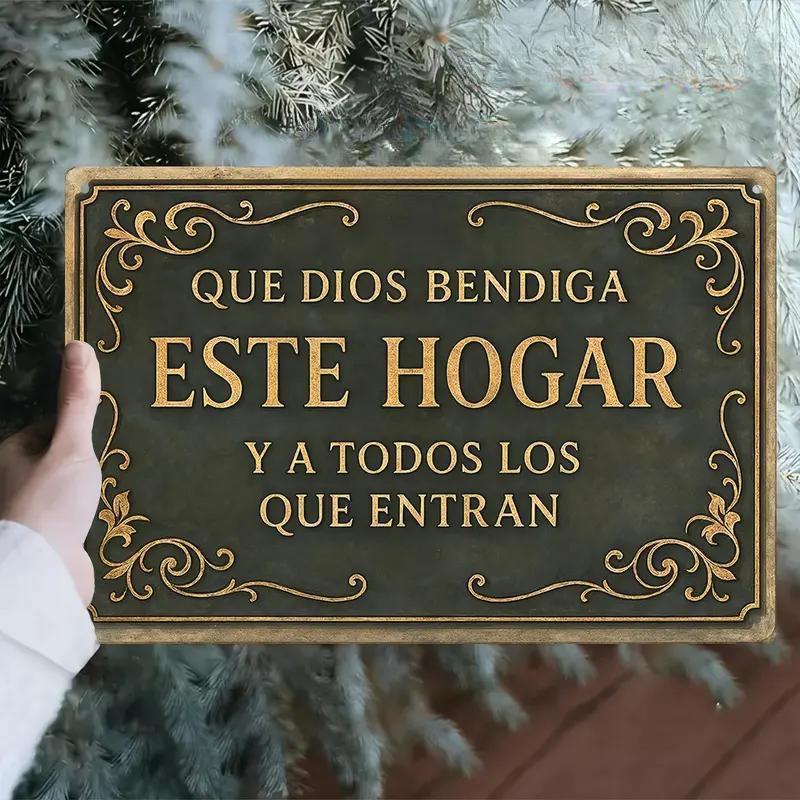 "God Bless This Home" Theme Iron Wall Art