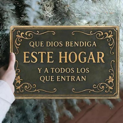 "God Bless This Home" Theme Iron Wall Art