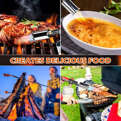 Powerful Propane Torch with One-Touch Max Fire Button & Safety Lock