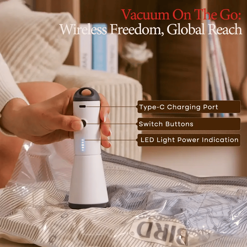 🏆Flash Sale⚡ 50K+ SOLD! Cordless Travel Vacuum Storage Compression Bag