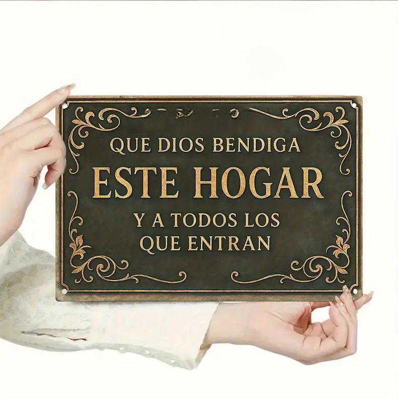 "God Bless This Home" Theme Iron Wall Art