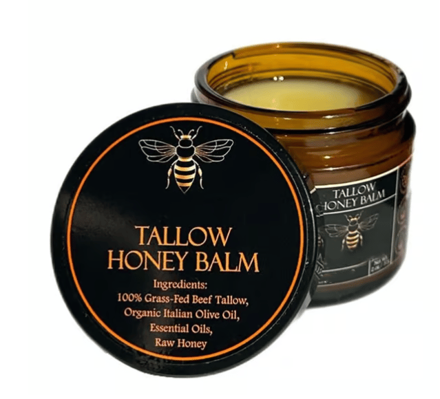 ⏳Organic Grass-Fed Beef Tallow Balm with Raw Honey
