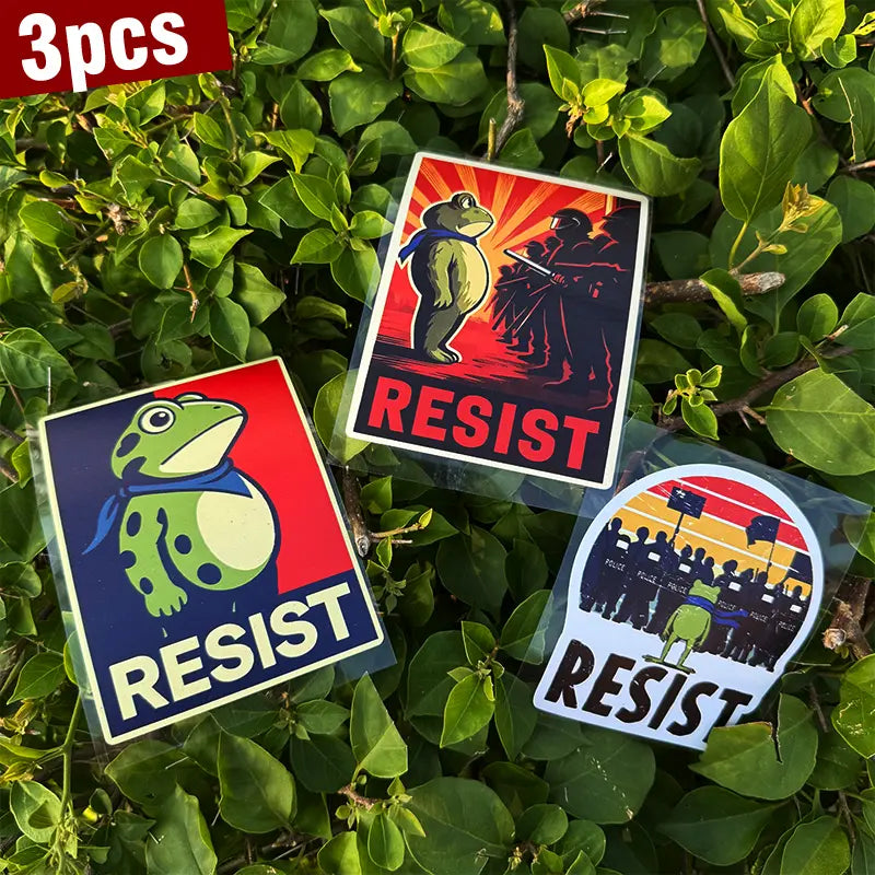 Protest sticker freedom frog