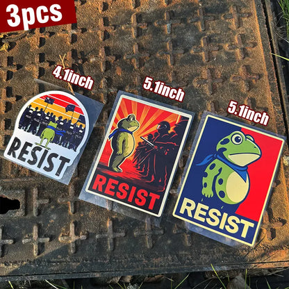 Protest sticker freedom frog