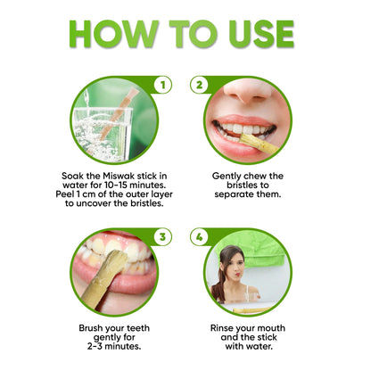 Natural Miswak Oral Care Toothbrush Stick