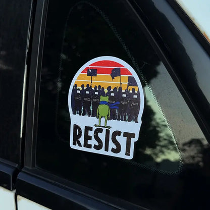 Protest sticker freedom frog