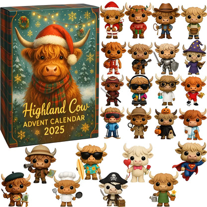 🎅Christmas Sale 49% Off 🎄Highland Cow Advent Calendar 2025