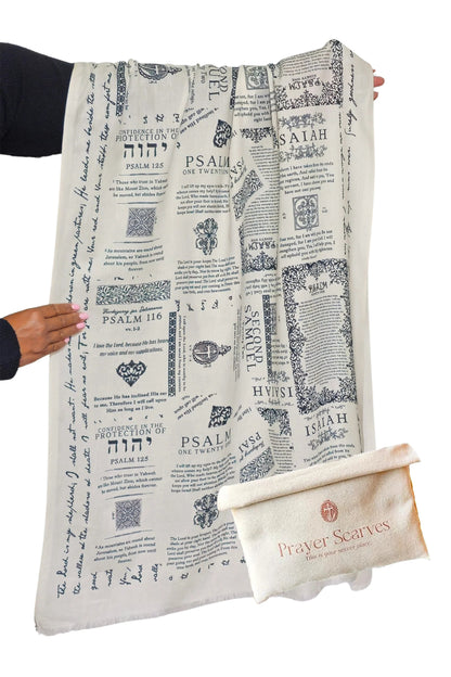 ✝️Christian Prayer Shawl: Protection Bible Verse Scarf, Yeshua Scripture Wrap🙏