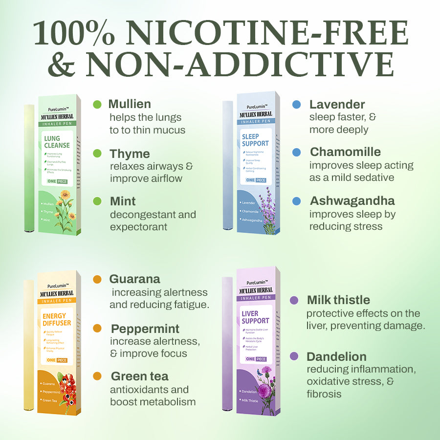 Mullein Herbal Inhaler Pen | Soothing Lung Detox & Relaxation Stick