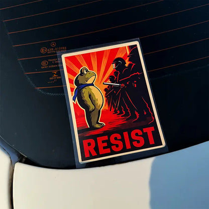 Protest sticker freedom frog