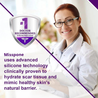 Mispone™ Face & Body Scar Gel – Clinically Proven Formula to Soften, Flatten & Fade Scars from Surgery, Acne, Burns, and Keloids