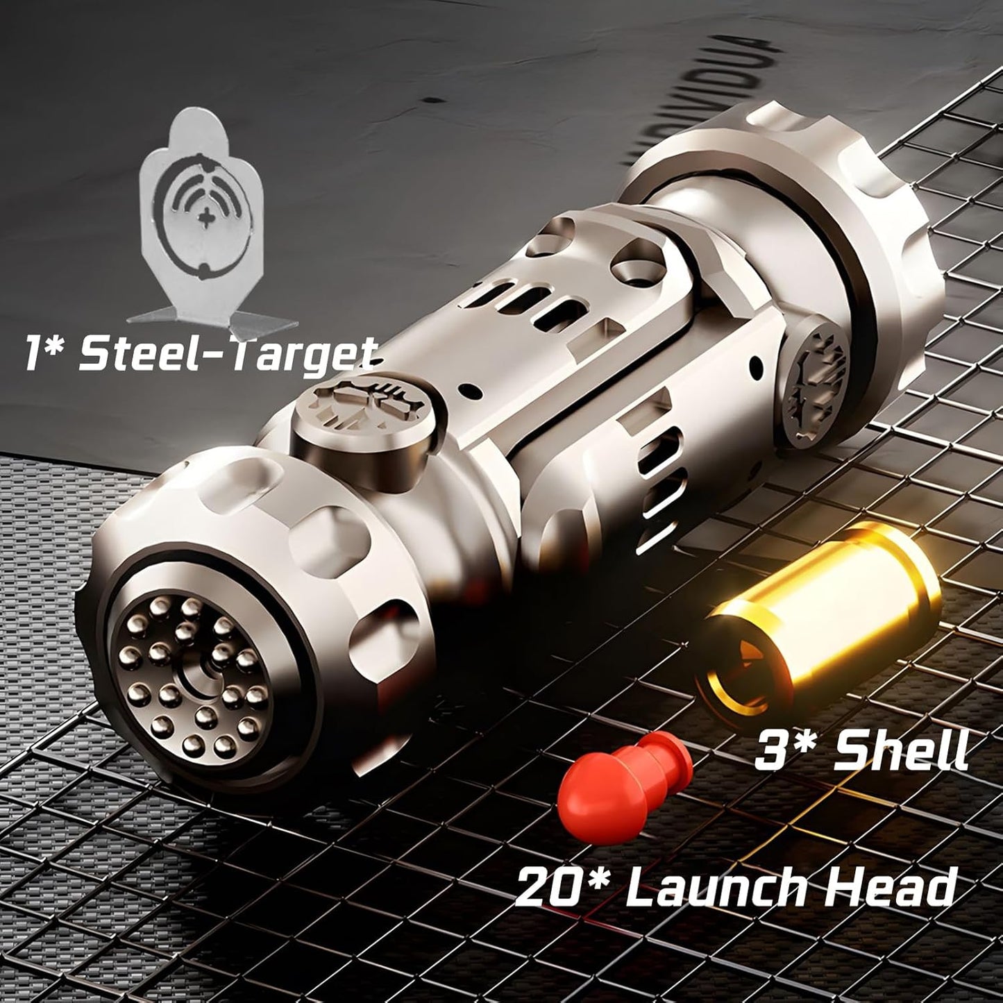 Metal Tungsten Steel Fidget Toy Gun