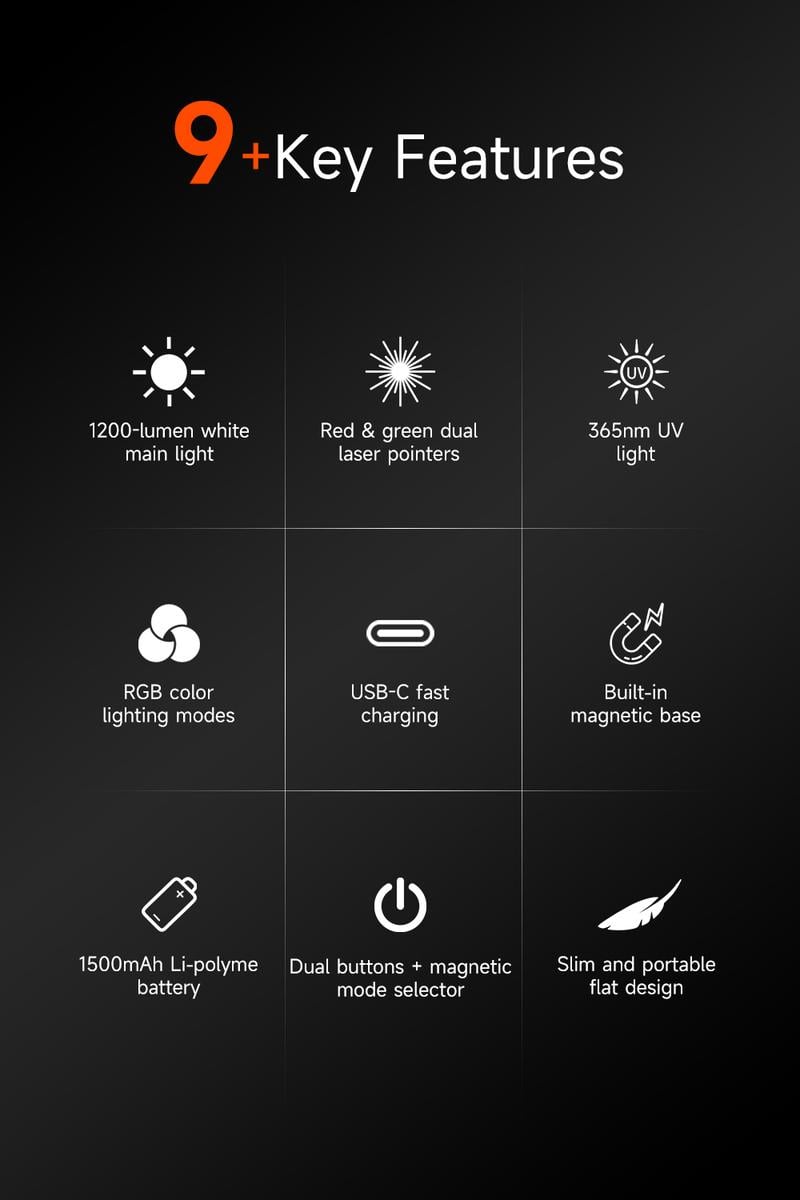 🔥Hot Sale 49% OFF -🔥MoonBox 3.0 EDC Flashlight🔦