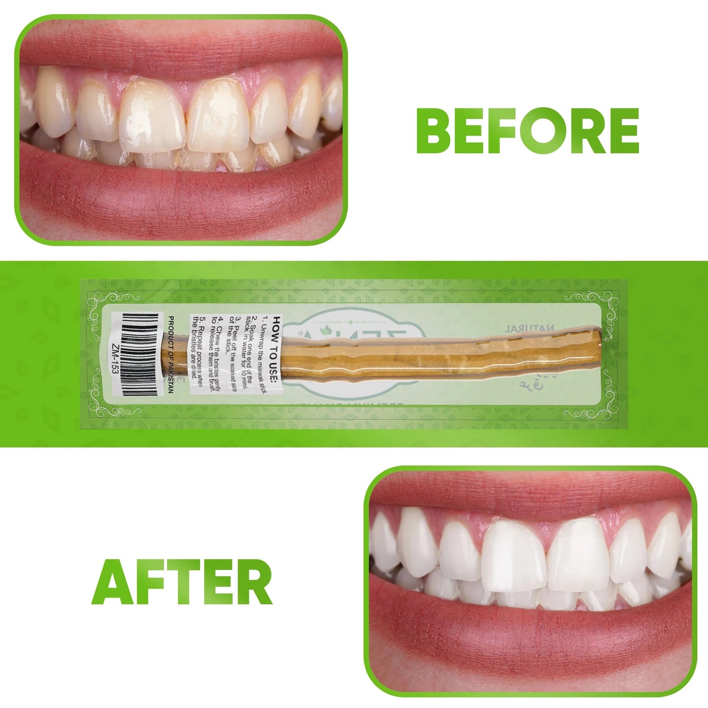 Natural Miswak Oral Care Toothbrush Stick