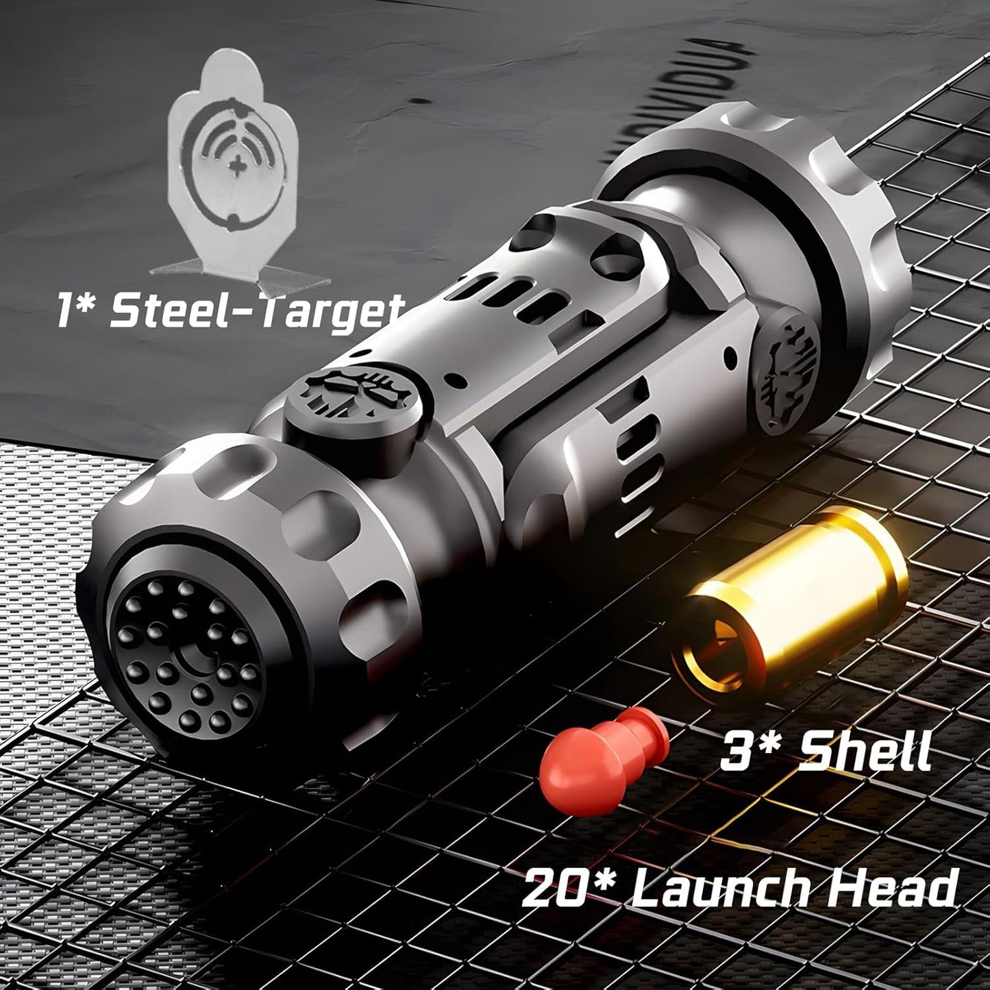 Metal Tungsten Steel Fidget Toy Gun