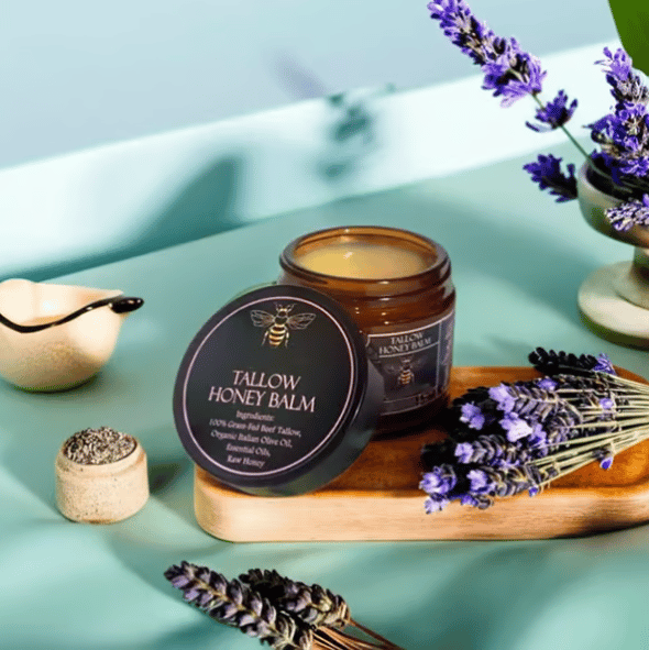 ⏳Organic Grass-Fed Beef Tallow Balm with Raw Honey