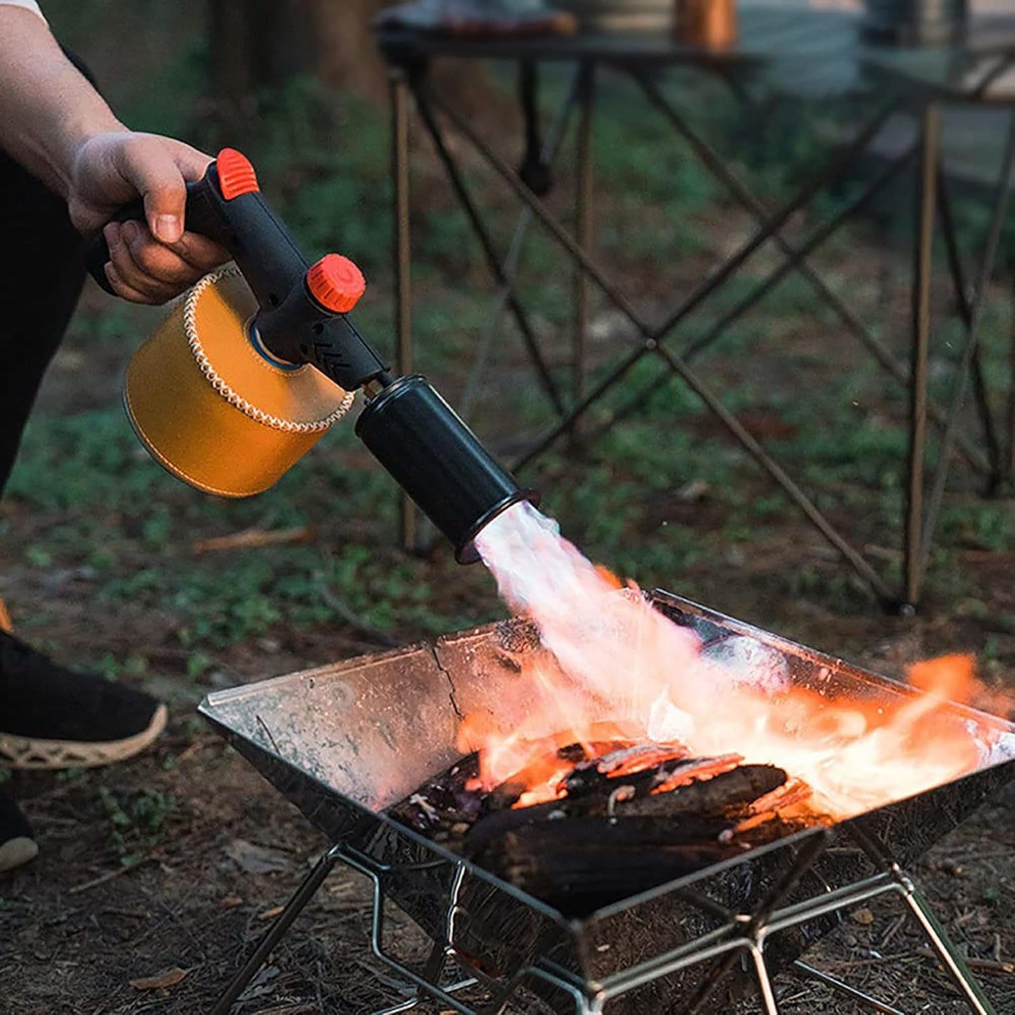 Powerful Propane Torch with One-Touch Max Fire Button & Safety Lock